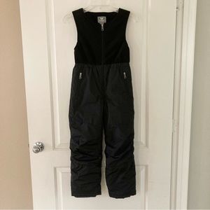 White Sierra Youth Ski Bib / Black- size 6X